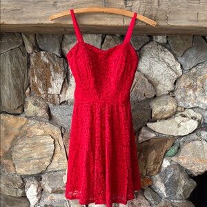 Lily Rose Red Spaghetti Strap Cocktail Dress Size XS
